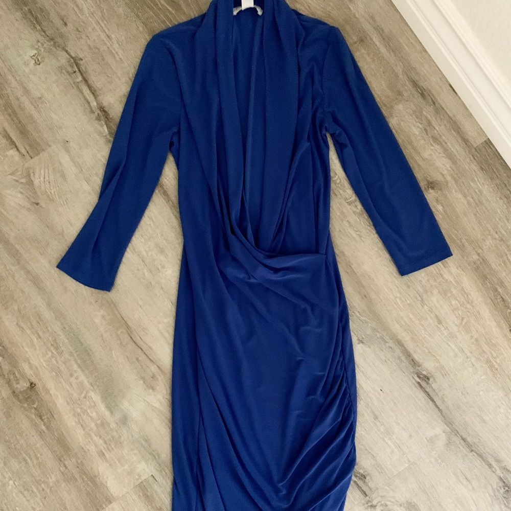 Forever 21 extreme cowl neck midi dress S
